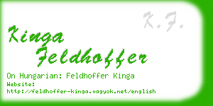 kinga feldhoffer business card